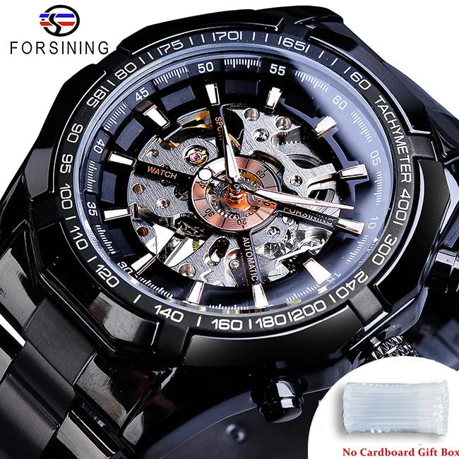 CLASSY SILVER MECHANICAL WATCH