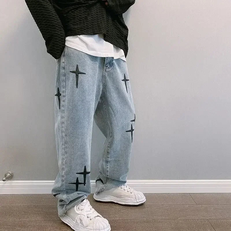 CROSS EMBROIDERY JEANS