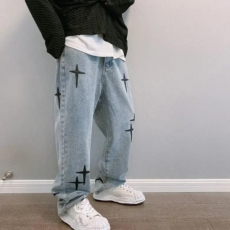 CROSS EMBROIDERY JEANS