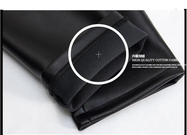 SLIM TIGHT BLACK LEATHER PANTS