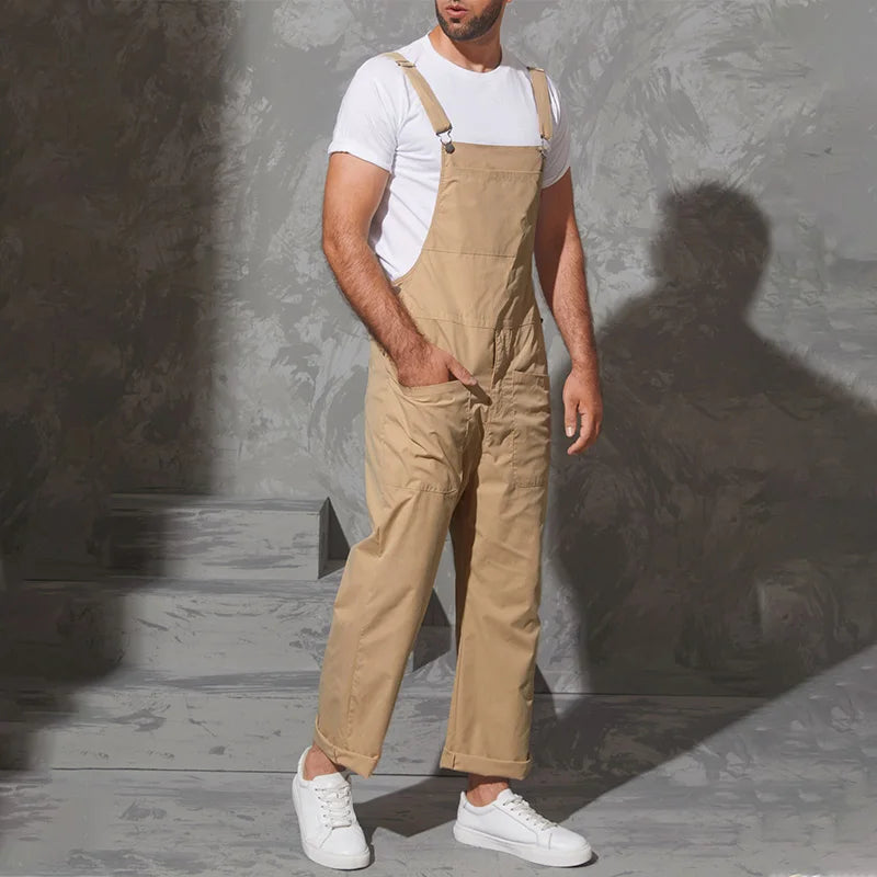 SOLID COLOUR CARGO JUMPSUIT