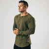 LONG SLEEVE V-NECK COTTON T-SHIRT