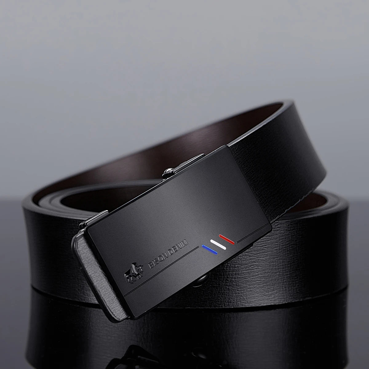 PU LEATHER AUTOMATIC BELT BUCKLE