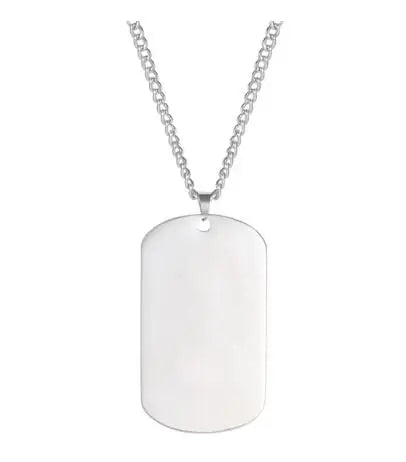 TAG NECKLACE WITH ARMY ENGRAVING
