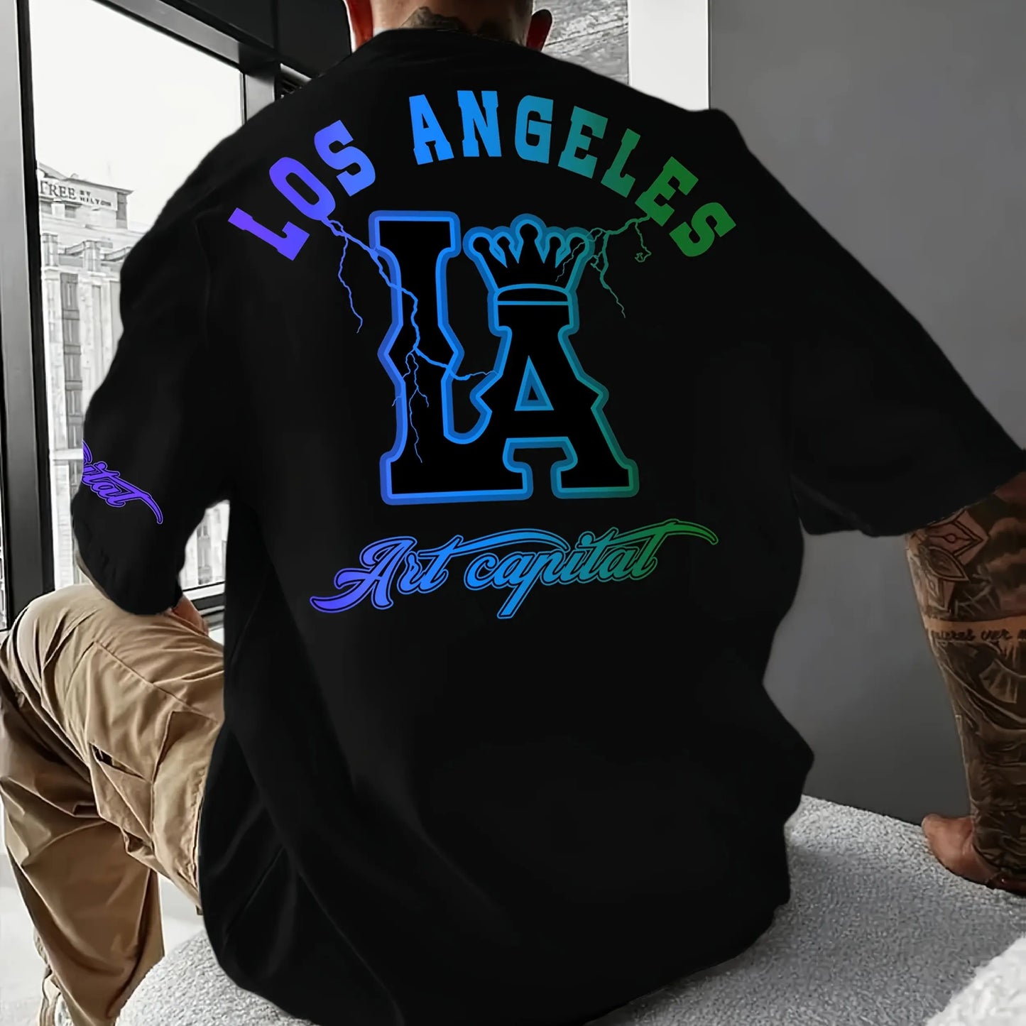 GRADIENT LETTER PRINTED T-SHIRT