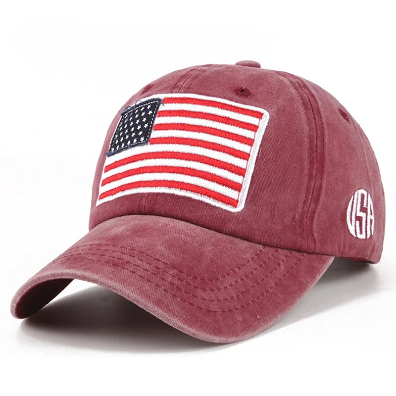 AMERICAN FLAG BASEBALL CAP
