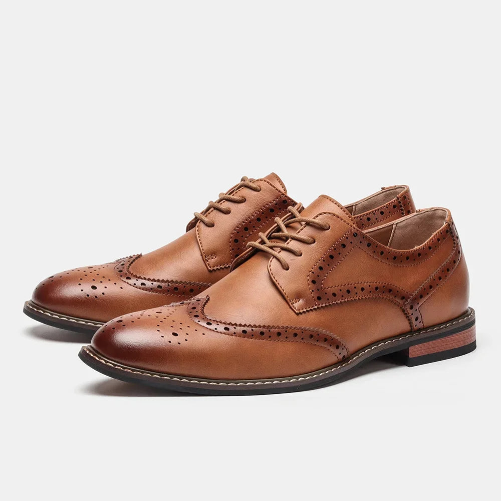 LEATHER BROGUES SHOES
