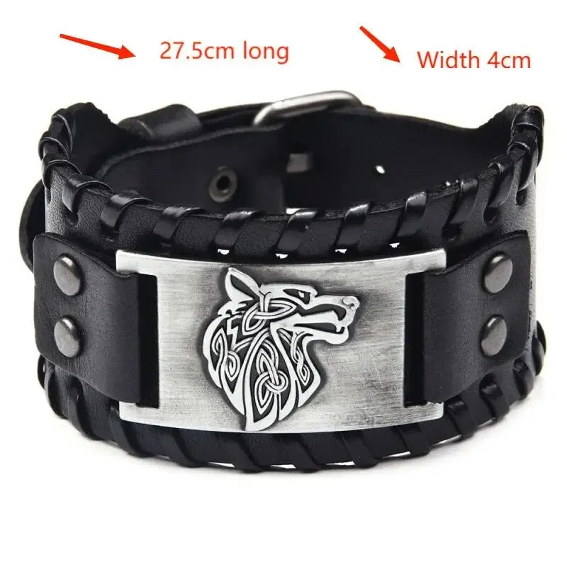 VIKING LEATHER BRAIDED BRACELET