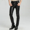 SLIM TIGHT BLACK LEATHER PANTS