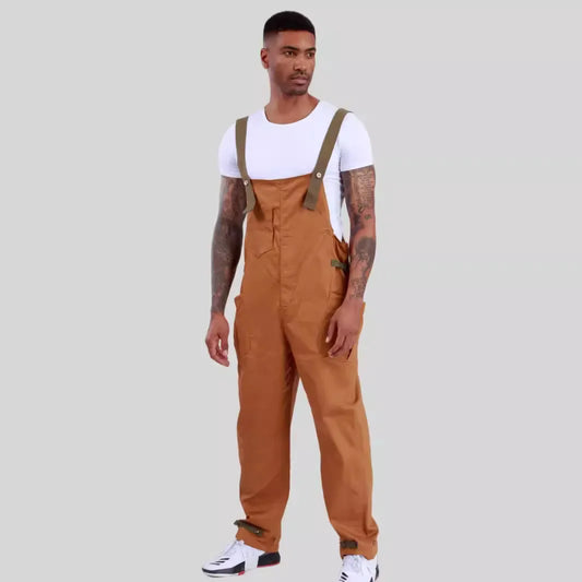 TWO TONED DENIM OVERALLS