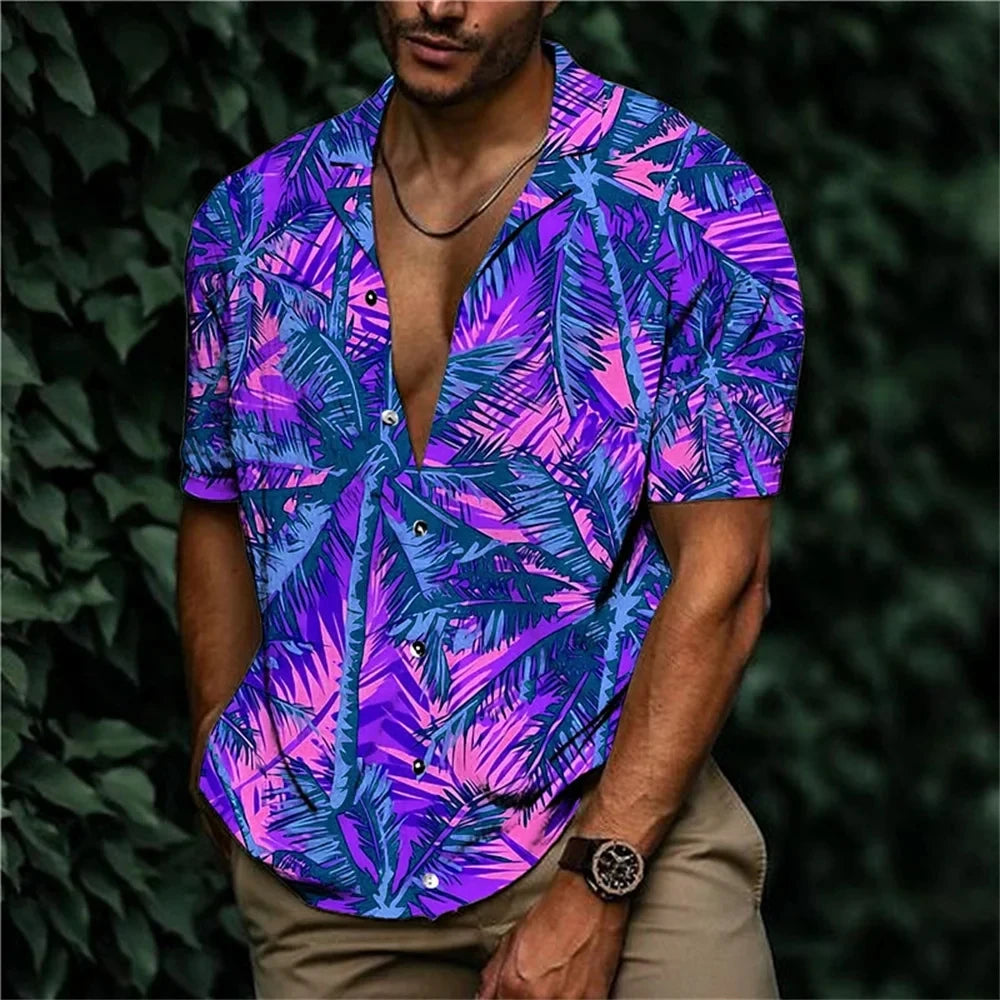 COCONUT TREE SUMMER PRINT SHIRT