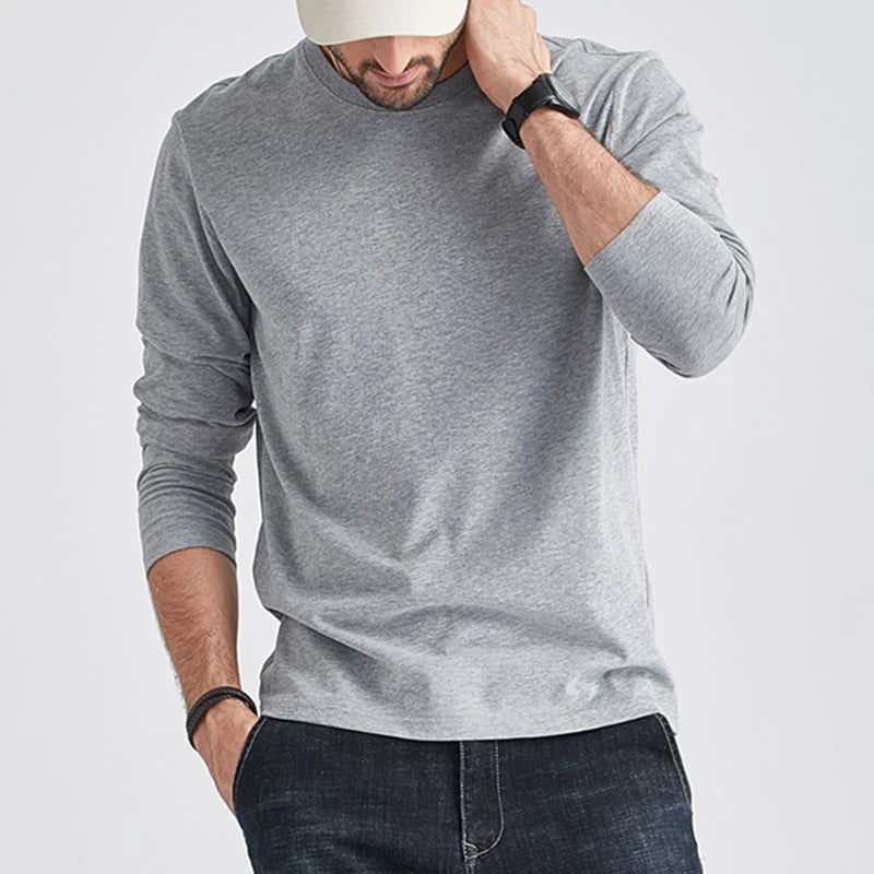 SLIM FIT PLAIN LONG SLEEVE T-SHIRT