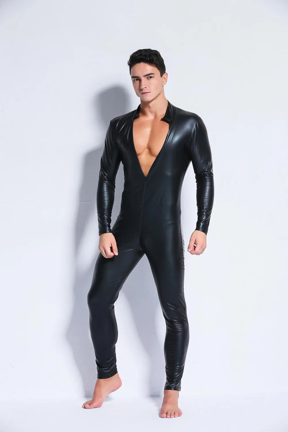 PU LEATHER OVERALL SET
