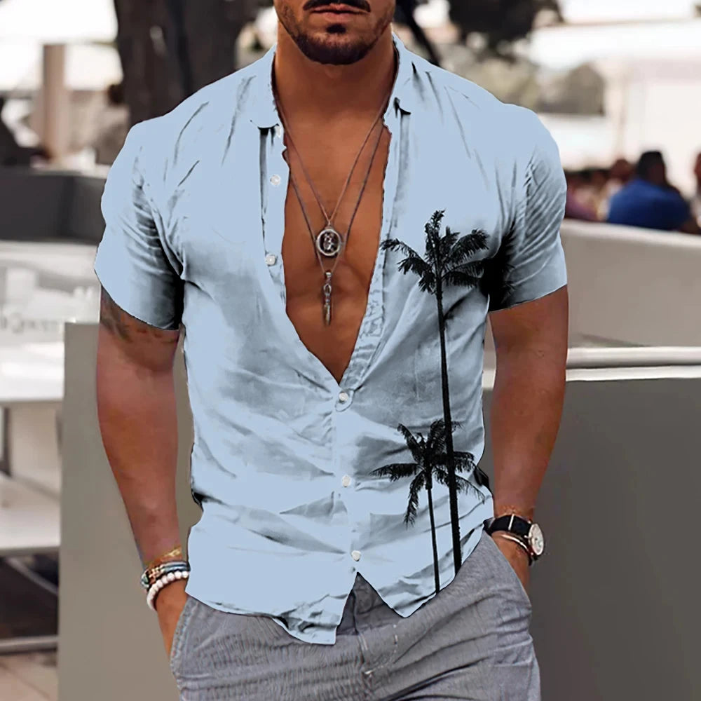COCONUT TREE SUMMER PRINT SHIRT