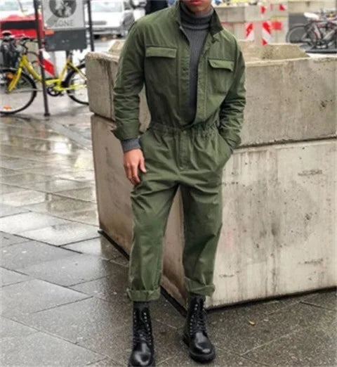 CASUAL SOLID COLOR JUMPSUIT