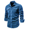 SOLID COLOR CORDUROY SHIRT