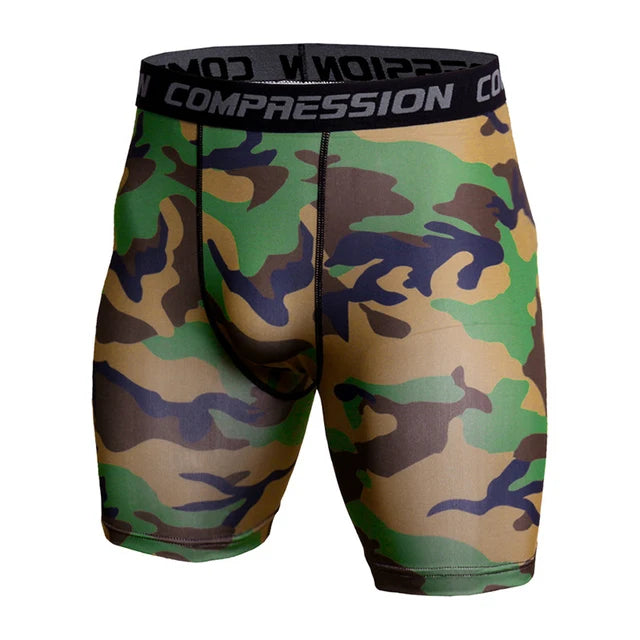 ELASTIC CAMO COMPRESSION TIGHTS