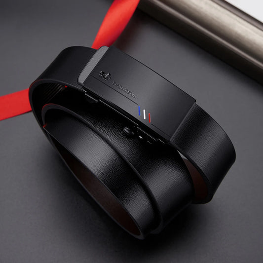 PU LEATHER AUTOMATIC BELT BUCKLE