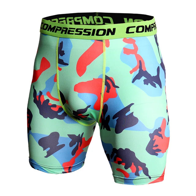 ELASTIC CAMO COMPRESSION TIGHTS