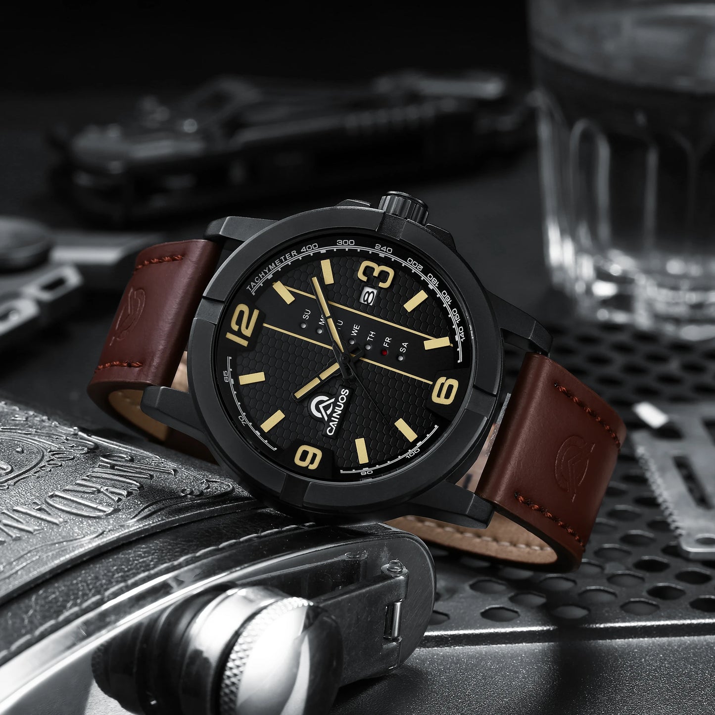 PU LEATHER QUARTZ WATCH