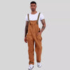 TWO TONED DENIM OVERALLS
